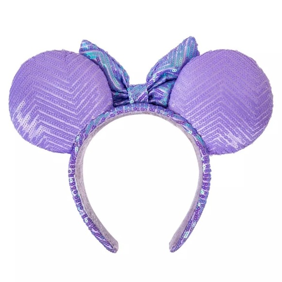 Disney Minnie Mouse Sequin Ear Headband For Adults – Lavender - Picture 2 of 5